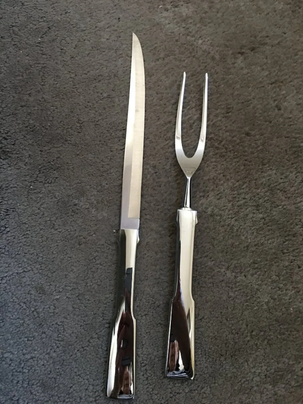 Towle Silversmiths Cutlery Knife and Serving Fork Set with Box, circa 1950s-1960